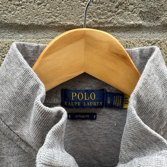 Ralph Lauren Estate-Rib Mockneck Pullover In Grey Men’s Size L - Picture 2 of 9
